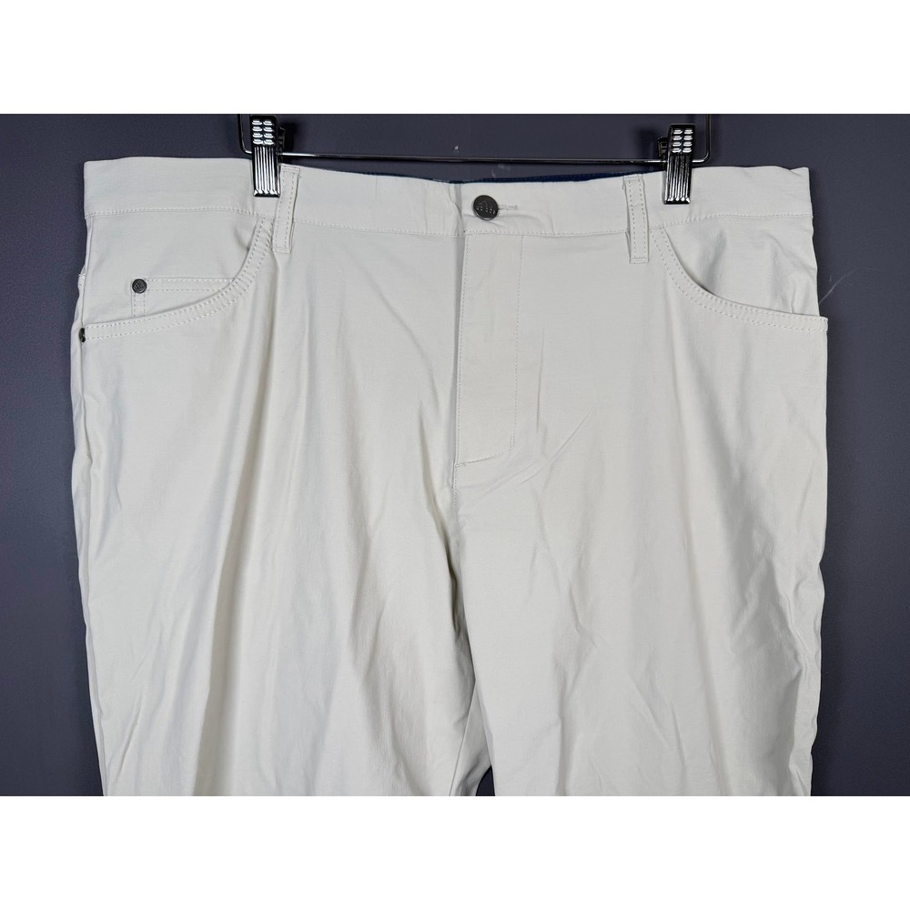 Adidas Golf Go-To 5 Pocket Pant Tapered Fit Mens 36x30 Bone Off White Primegreen